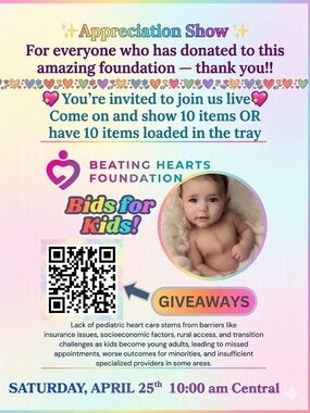 Beating Hearts Foundation Appreciation Show April 25th